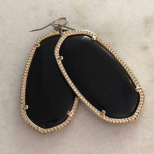 Black and Gold Kendra Scott Elle Drop Earrings